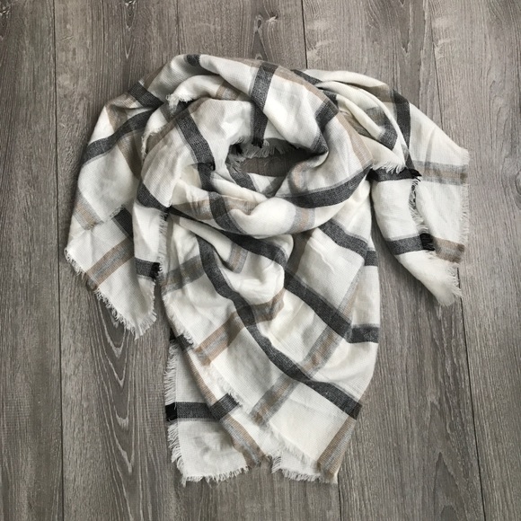 a new day Accessories - Oversized plaid blanket scarf